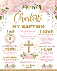 FLO18A - Baptism Poster: FLO18A - Baptism Poster