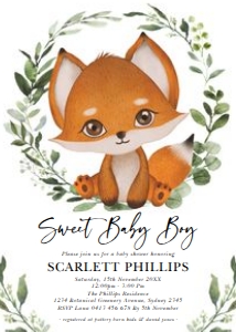 FOX7 - Baby Shower Invite design preview