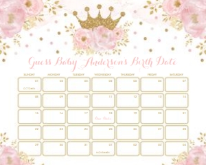 FLO18I - Due Date Calendar 8x10 INCHES: FLO18I - Due Date Calendar 16x20 INCHES