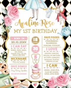 AL1 - Birthday Sign BLACK: AL1 - Birthday Sign BLACK