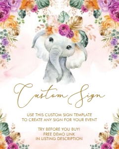 EL14 - Custom Sign 8x10 INCHES design preview