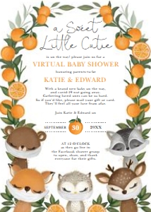 WOOD41 - Virtual Baby Shower Invite: WOOD41 - Virtual Baby Shower Invite
