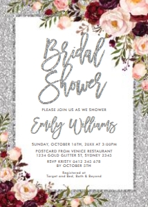 FLO41 - Bridal Shower Invite design preview