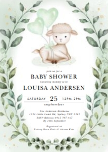 GR7 - Baby Shower Invite B: GR7 - Baby Shower Invite B