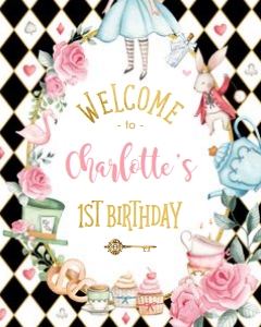 AL1 - Welcome Sign BLACK 16x20 INCHES: AL1 - Welcome Sign BLACK