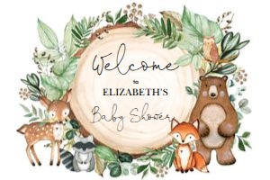 WOOD24 - Backdrop 24x36 INCHES: WOOD24 - Welcome Sign