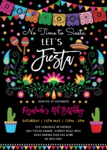 CDM2 - Fiesta Birthday Invite design preview