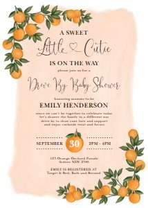 OR1 - Drive By Baby Shower Invite: OR1 - Drive By Baby Shower Invite