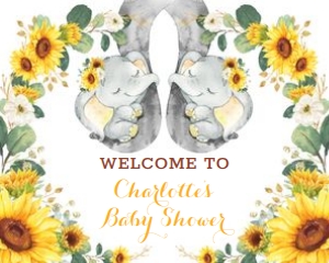 EL12 - Twins Welcome Sign 16x20 INCHES: EL12 - Twins Welcome Sign 16x20 INCHES
