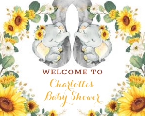 EL12 - Twins Welcome Sign 8x10 INCHES: EL12 - Twins Welcome Sign 16x20 INCHES