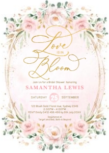 FLO40 - Bridal Shower Invite design preview