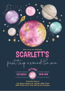 OS2 - Birthday Invite NAVY design preview