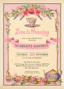 TEA9 - Bridal Shower Invite: TEA9 - Bridal Shower Invite