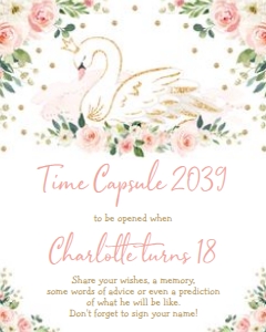 SWAN1 - Time Capsule Sign 8x10 INCHES: SWAN1 - Time Capsule Sign 8x10 INCHES