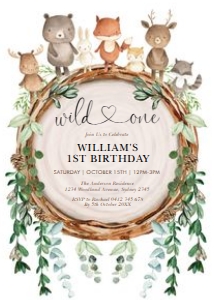 WOOD40 - Birthday Invite: WOOD40 - Birthday Invite