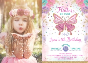 BUT2 - Birthday Photo Invite design preview