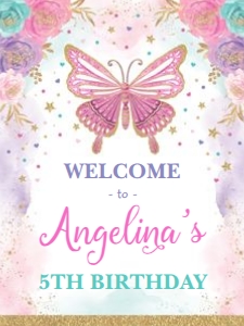 BUT2 - Welcome Sign 18x24 INCHES: BUT2 - Welcome Sign 16x20 INCHES