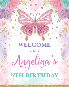 BUT2 - Welcome Sign 8x10 INCHES: BUT2 - Welcome Sign 16x20 INCHES