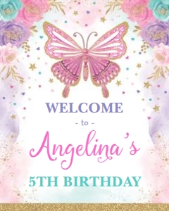 BUT2 - Welcome Sign 16x20 INCHES: BUT2 - Welcome Sign 16x20 INCHES