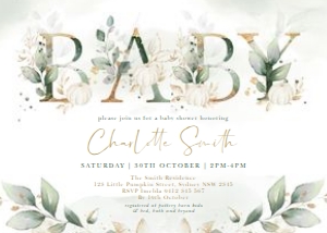 PUM4 - Baby Shower Invite D design preview