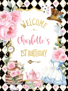AL3 - Welcome Sign BLACK 18x24 INCHES: AL3 - Welcome Sign BLACK 16x20 INCHES