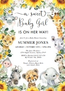 SUN8 - Baby shower Invite design preview