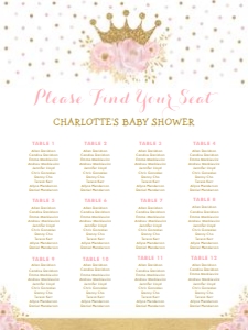 FLO18I - Seating Chart 24x36 INCHES design preview