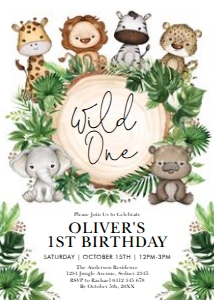 SAF9 - Birthday Invite 5x7 INCHES: SAF9 - Birthday Invite 5x7 INCHES