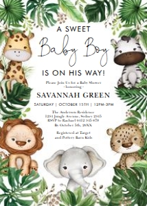 SAF9 - Baby Shower Invite C: SAF9 - Baby Shower Invite C