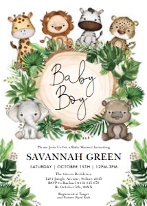 SAF9 - Baby Boy Invite: SAF9 - Baby Boy Invite