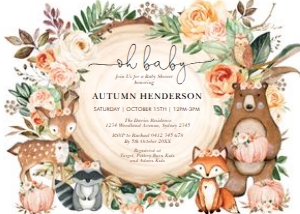 WOOD44 - Baby Shower Invite: WOOD44 - Baby Shower Invite