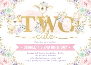 WOOD31 - 2nd Birthday Invite design preview