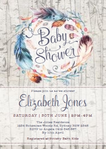 BOHO1 - Baby Shower Invite: BOHO1 - Baby Shower Invite