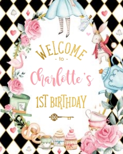 AL1 - Welcome Sign BLACK  8x10 INCHES: AL1 - Welcome Sign BLACK
