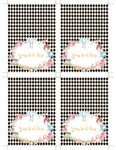AL1 - Place Cards BLACK design preview
