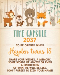 WOOD1 - Time Capsule Sign design preview