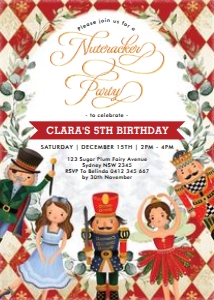 NC2 - Nutcracker Party Invite design preview