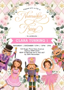 NC2 - Nutcracker Party Invite PINK design preview