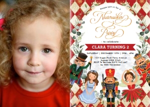 NC2 - Nutcracker Photo Invite design preview