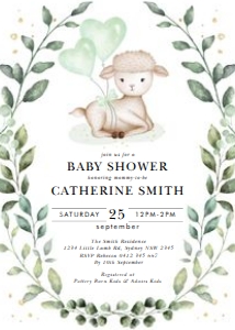 GR7 - Baby Shower Invite C: GR7 - Baby Shower Invite C