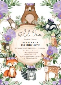 WOOD36 - Birthday Invite design preview