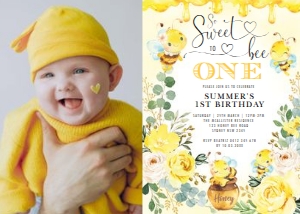 BEE1 - Birthday Photo Invite: BEE1 - Birthday Photo Invite