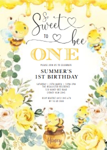 BEE1 - Birthday Invite B design preview