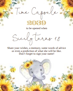 SUN5 - Time Capsule Sign 8x10 INCHES: SUN5 - Time Capsule Sign 8x10 INCHES