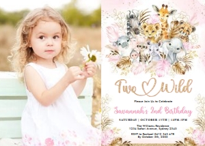 JUN17P - 2nd Birthday Invite: JUN17P - 2nd Birthday Invite