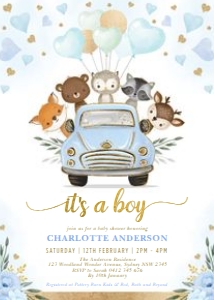 VAL8 - Baby Boy Invite: VAL8 - Baby Boy Invite