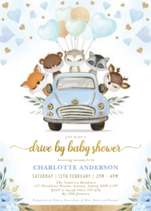 VAL8 - Drive by Baby Shower Invite design preview