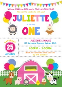 FARM2 - Birthday invite: FARM2 - Birthday invite