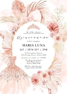 PAM1 - Quinceanera Invite design preview