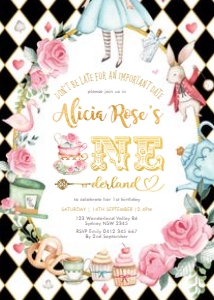 AL1 - ONEderland Invite BLACK design preview